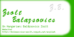 zsolt balazsovics business card