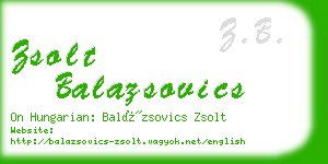 zsolt balazsovics business card